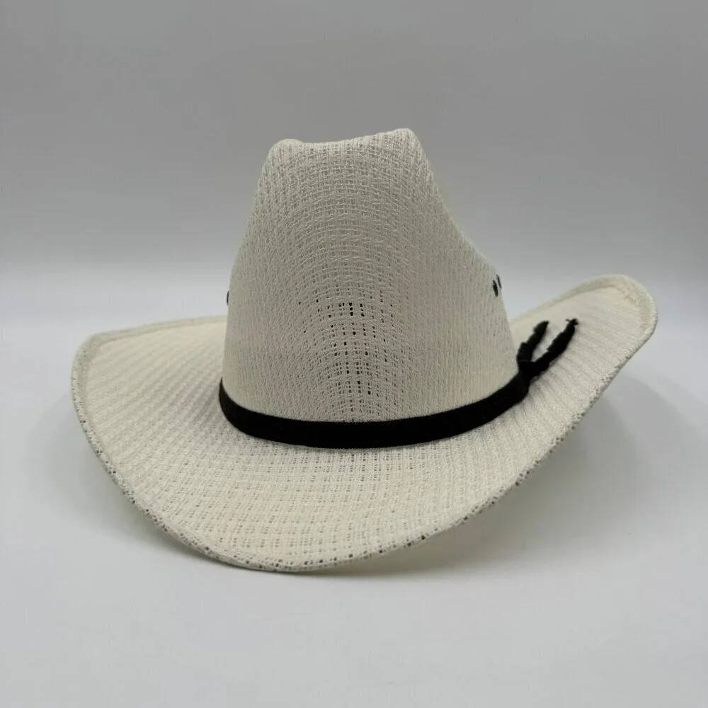 Western Express Inc. Children's Western Cowboy Straw Hat Ivory Size 6 3/8